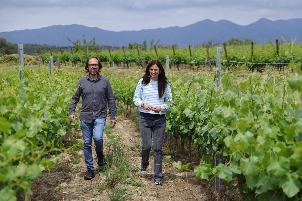 Joan Fabra i Clara Poch al Celler Martí Fabra, a Sant Climent Sescebes. Joan Fabra i Clara Poch al Celler Martí Fabra, a Sant Climent Sescebes.