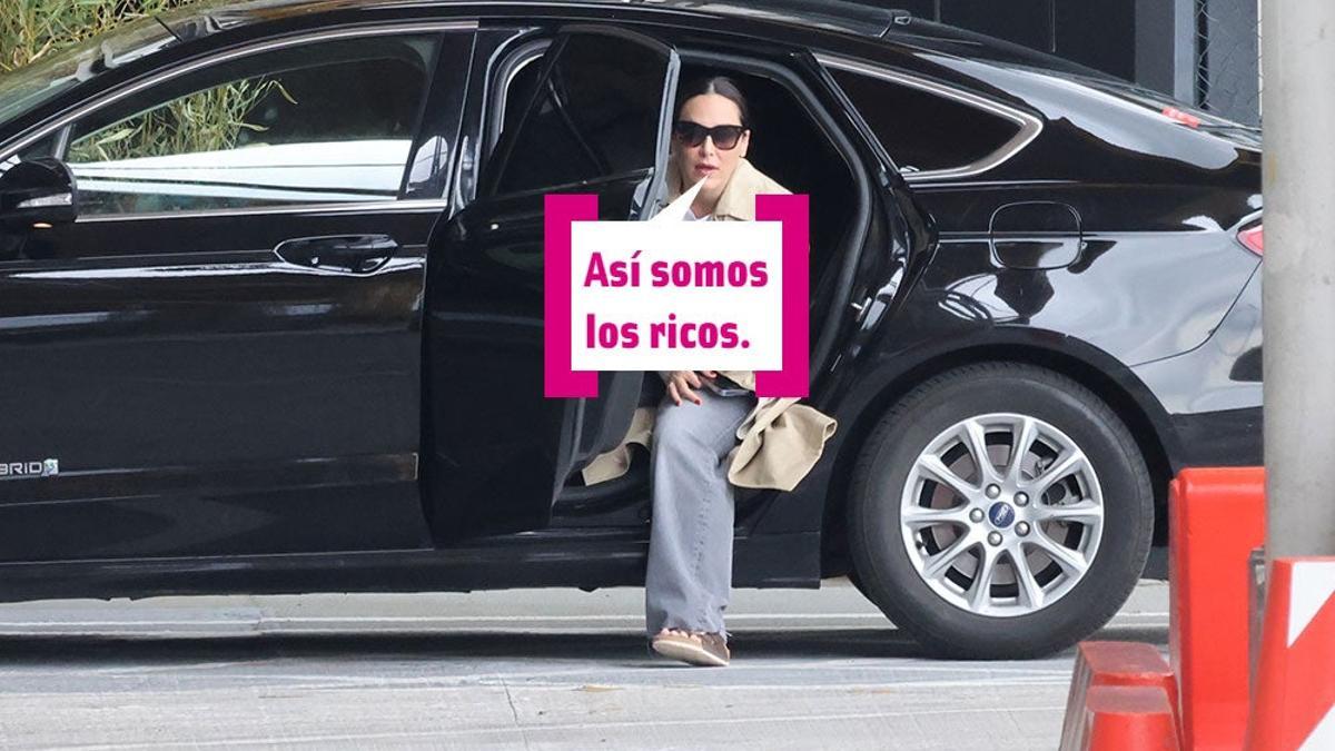 Tamara Falcó llegando al aeropuerto