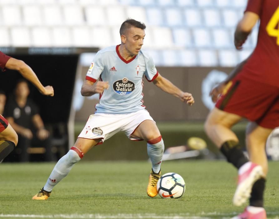 El Celta golea a la Roma con dobletes de Iago Aspas y Pione Sisto.