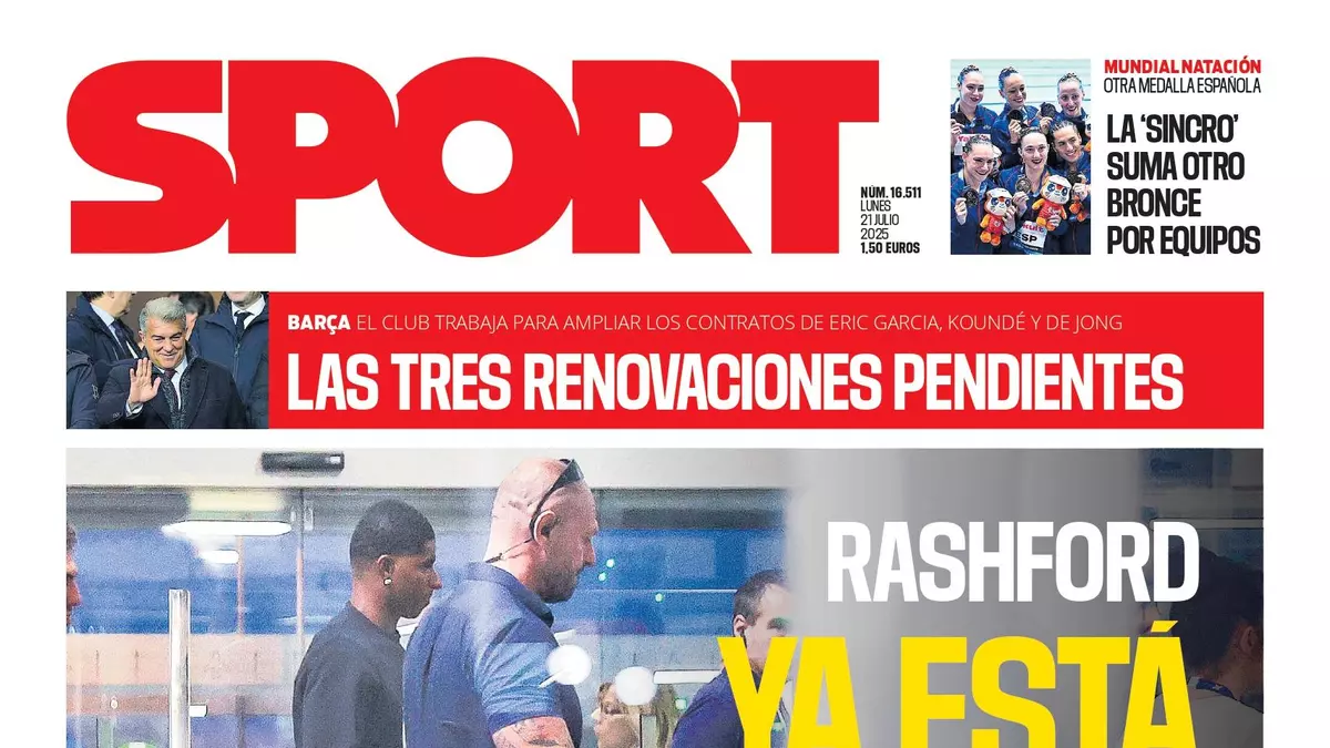 La portada de SPORT de hoy lunes, 21 de julio de 2025