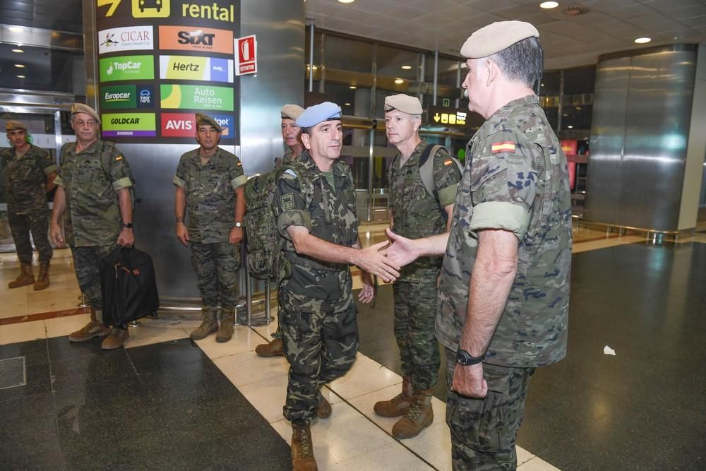 Llegada de 263 efectivos de la Brigada Canarias XVI de su misión en Líbano