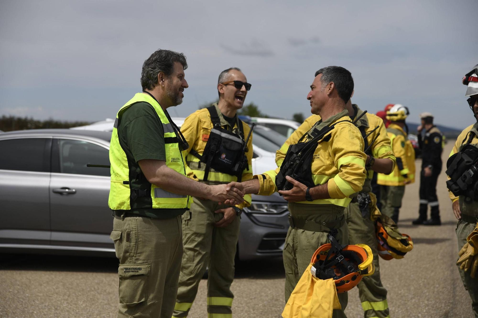 Así ha sido el simulacro forestal transfronterizo desplegado en Aliste