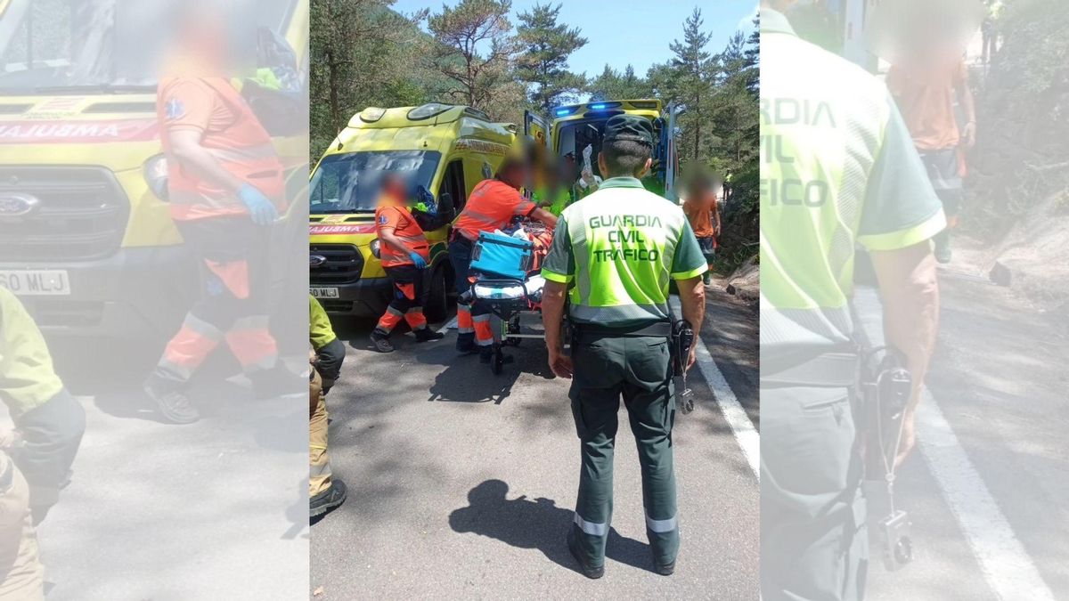 Herido grave un motorista tras caer por un terraplén en Huesca