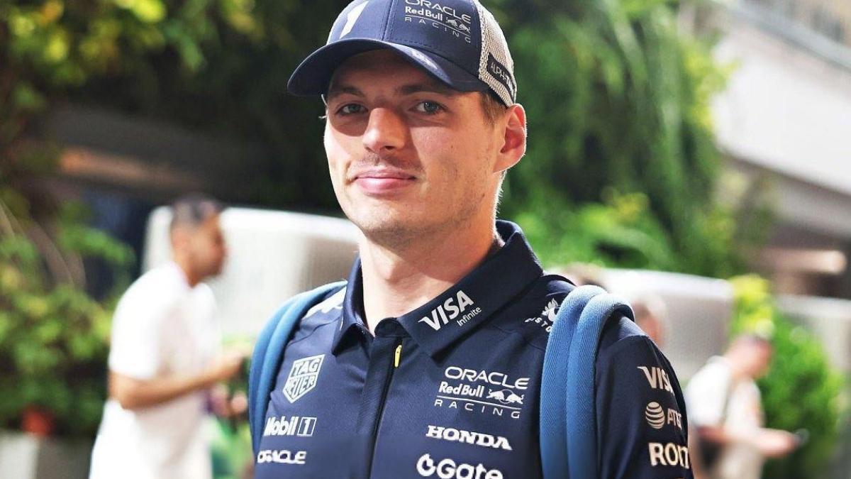 Max Verstappen, este jueves a su llegada al circuito de Marina Bay