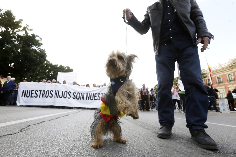 Protesta a favor del pin parental en Murcia