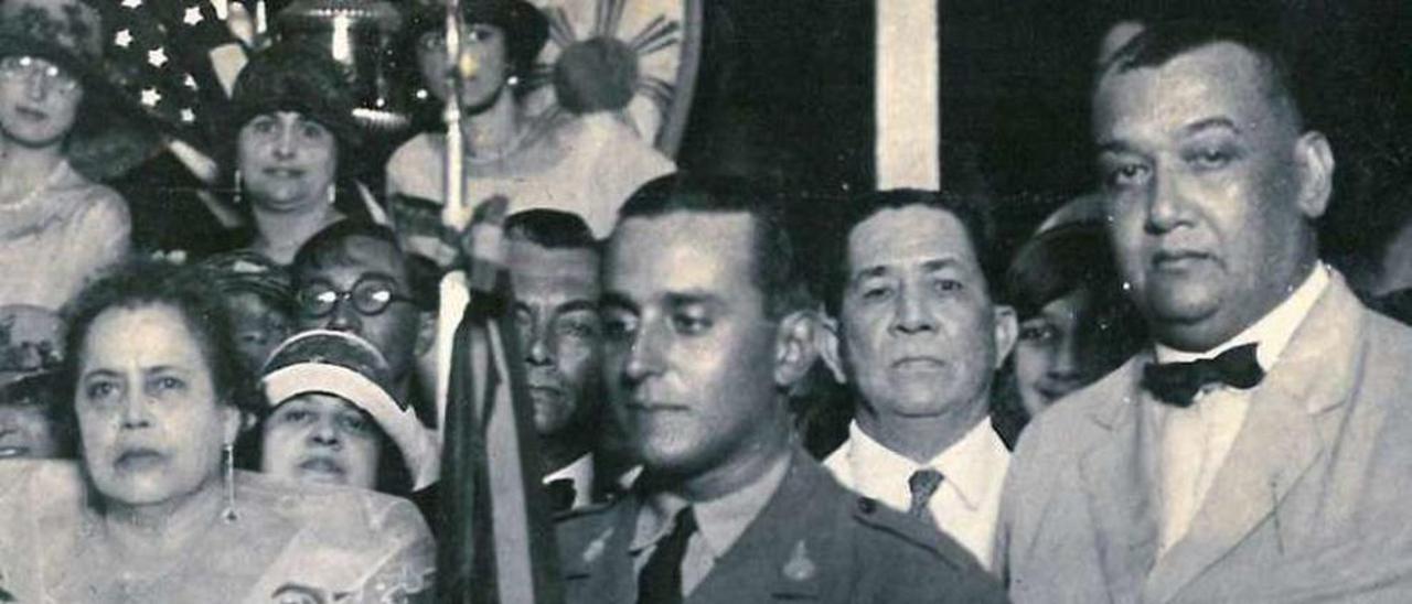 Joaquín Loriga, durante un homenaje en Manila. // Fondo del Museo Aller