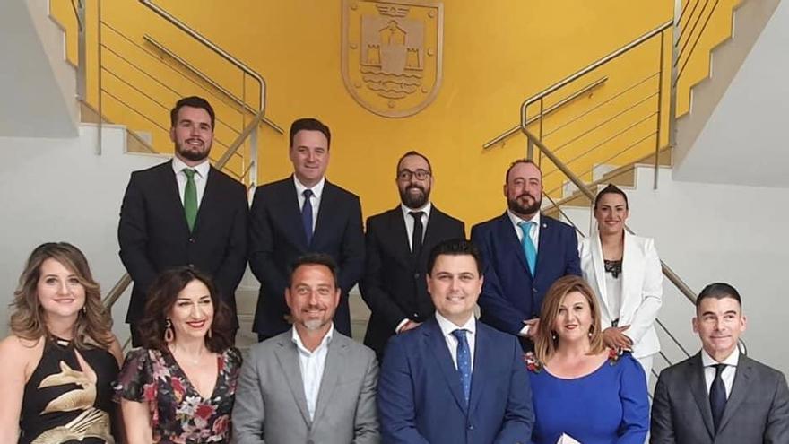 Los miembros del Gobierno municipal de San Javier