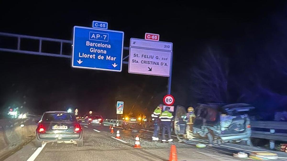 L'accident de trànsit de la C-31 a Santa Cristina d'Aro