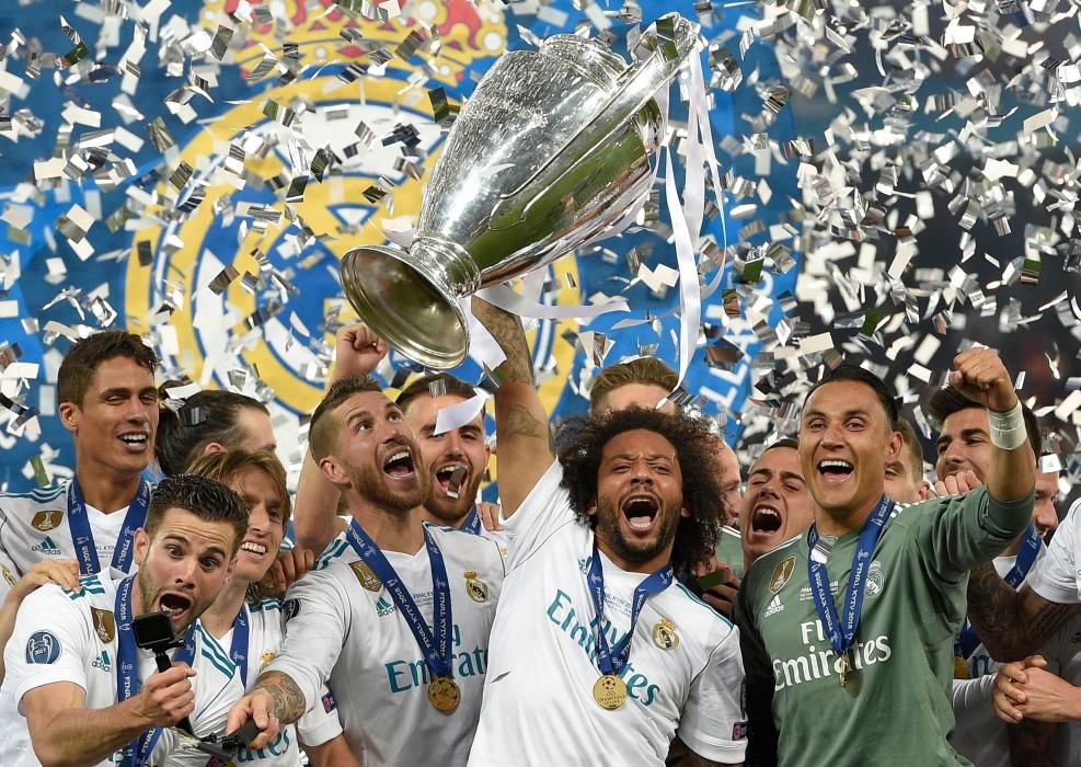 La celebración del Real Madrid tras ganar su decimotercera Copa de Europa en Kiev