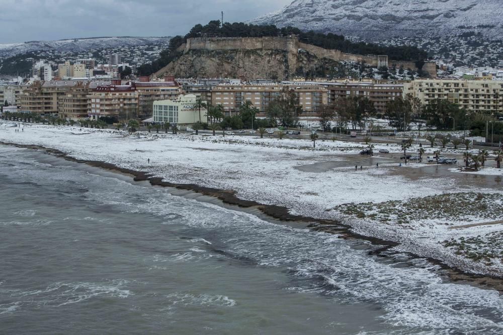 La nieve cubre la Marina Alta