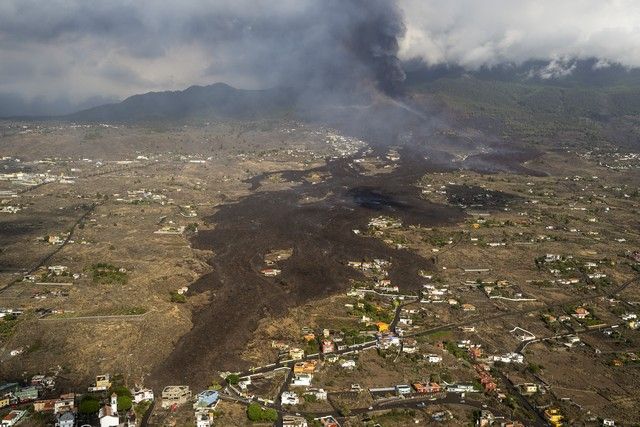 Imágenes aéreas del volcán de La Palma