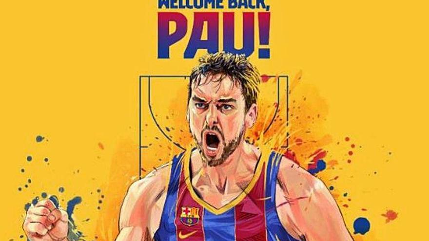 El Barça va anunciar així el retorn de Pau Gasol al club.