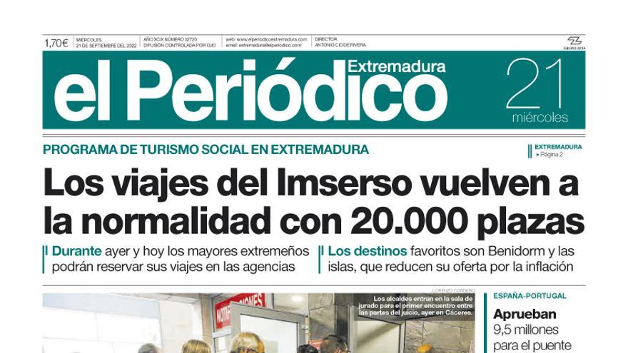 Consulta la portada correspondiente al día 21 de septiembre de 2022