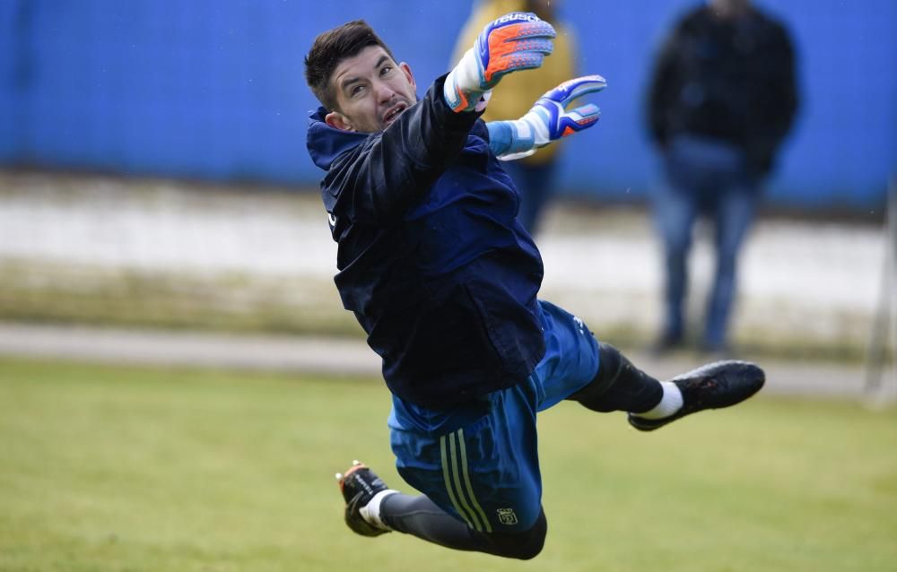 Entrenamiento del Real Oviedo en El Requexón