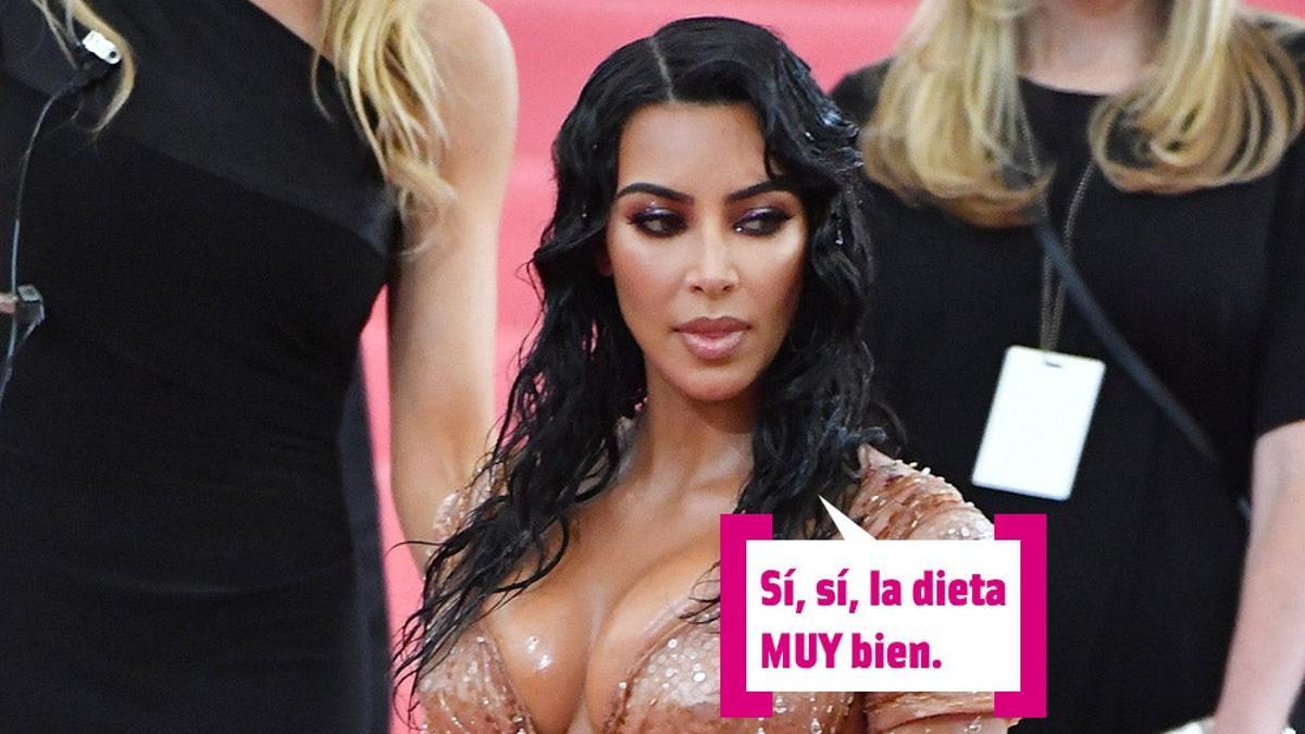 Kim Kardashian lleva bien la dieta en la gala MET