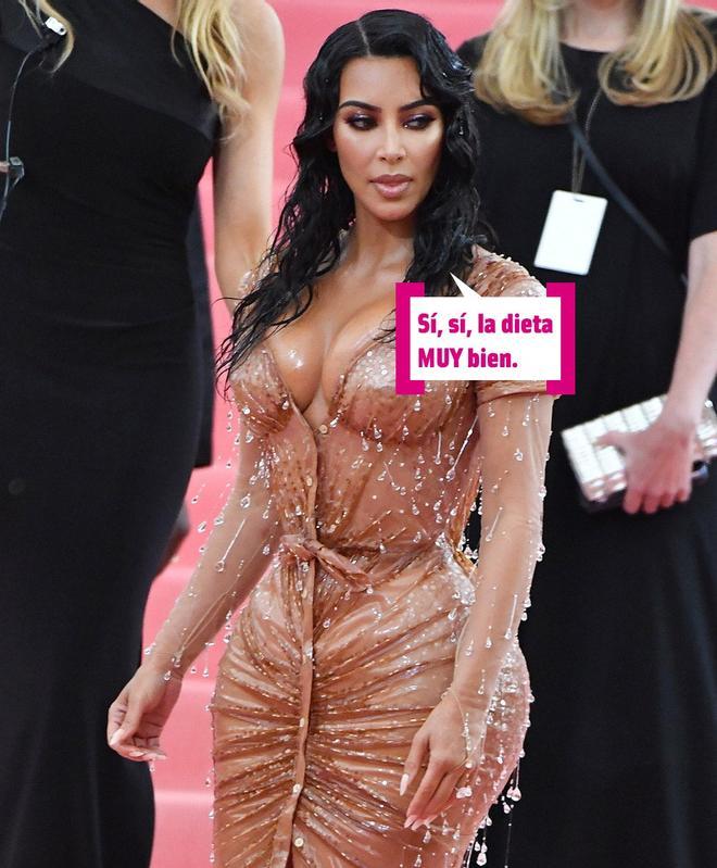 Kim Kardashian lleva bien la dieta en la gala MET