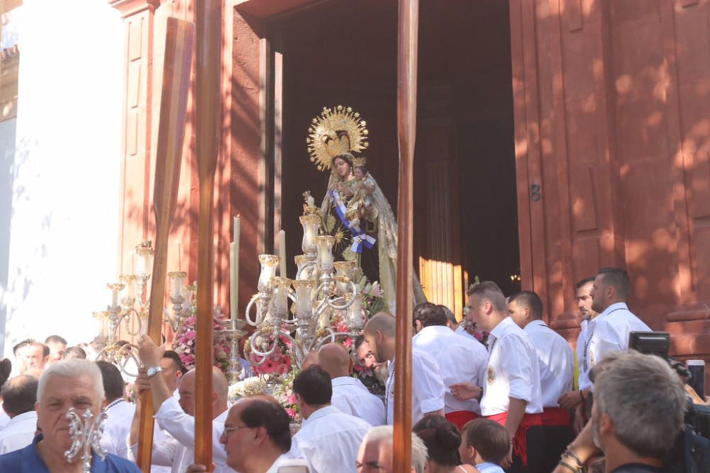 Las imágenes de la procesión de la Virgen del Carmen en el barrio de Pedregalejo.