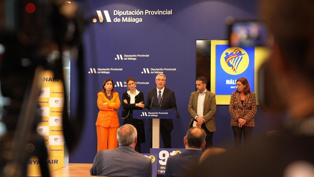 Presentación nuevas rutas de Ryanair desde Málaga.