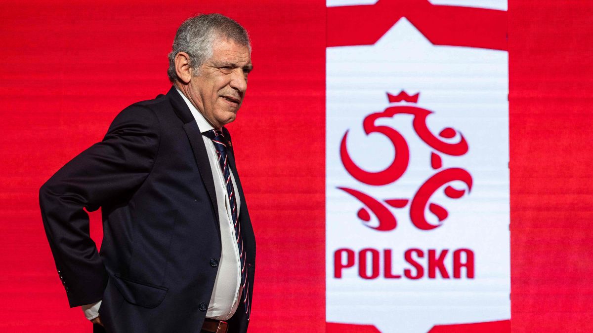 Fernando Santos en su presentación como nuevo seleccionador de Polonia