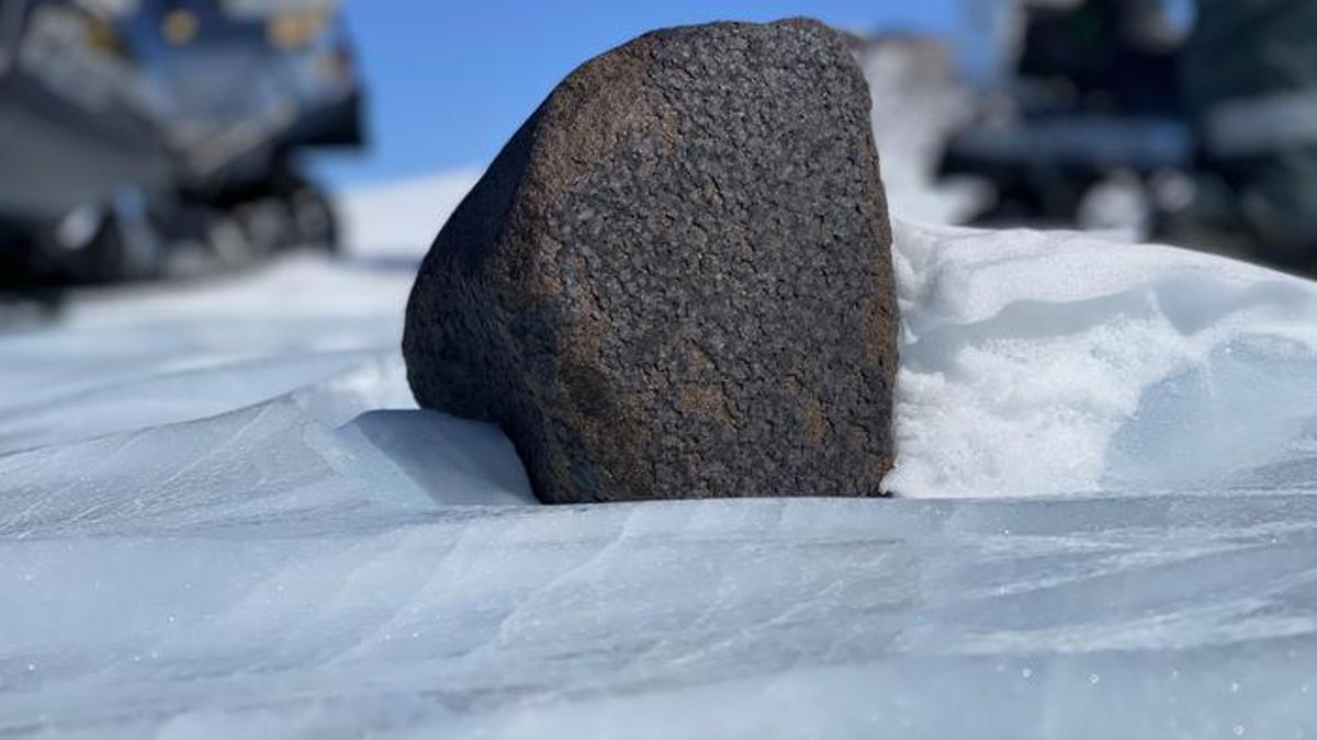 El meteorito de casi 8 kilos descubierto cerca del Polo Sur.