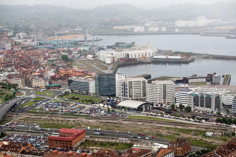 Gijón desde un dirigible