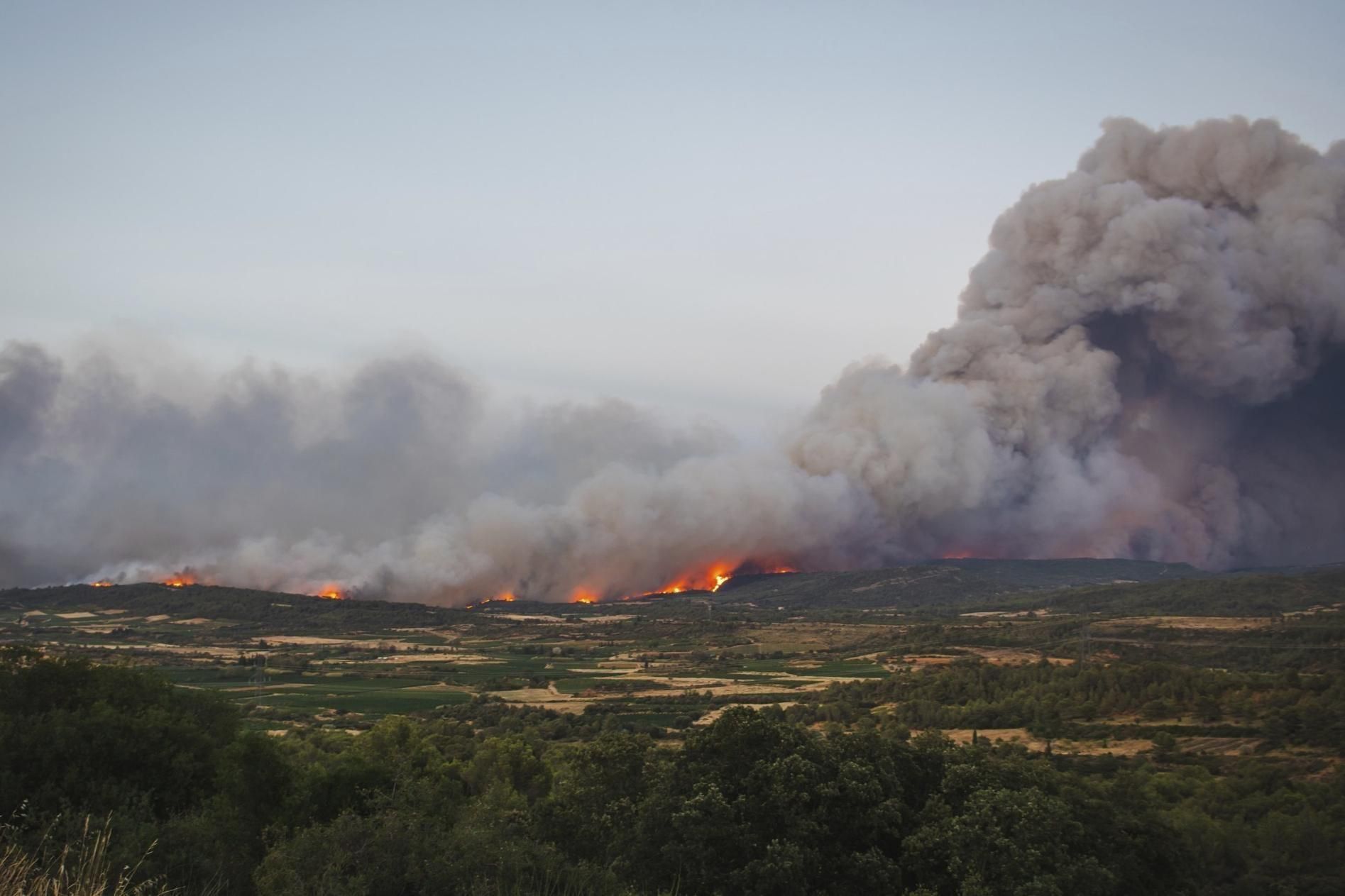 Les imatges de l&#039;incendi forestal al sud de França