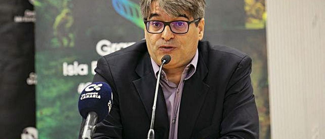 Juan Ramón Marcelino, presidente de la Federación Canaria de Lucha, días antes del Mundial.