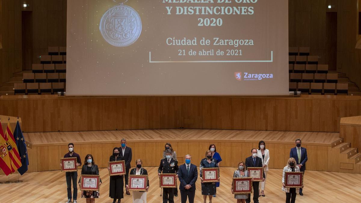 Ceremonia de la entrega de las distinciones de la ciudad de Zaragoza el año pasado.