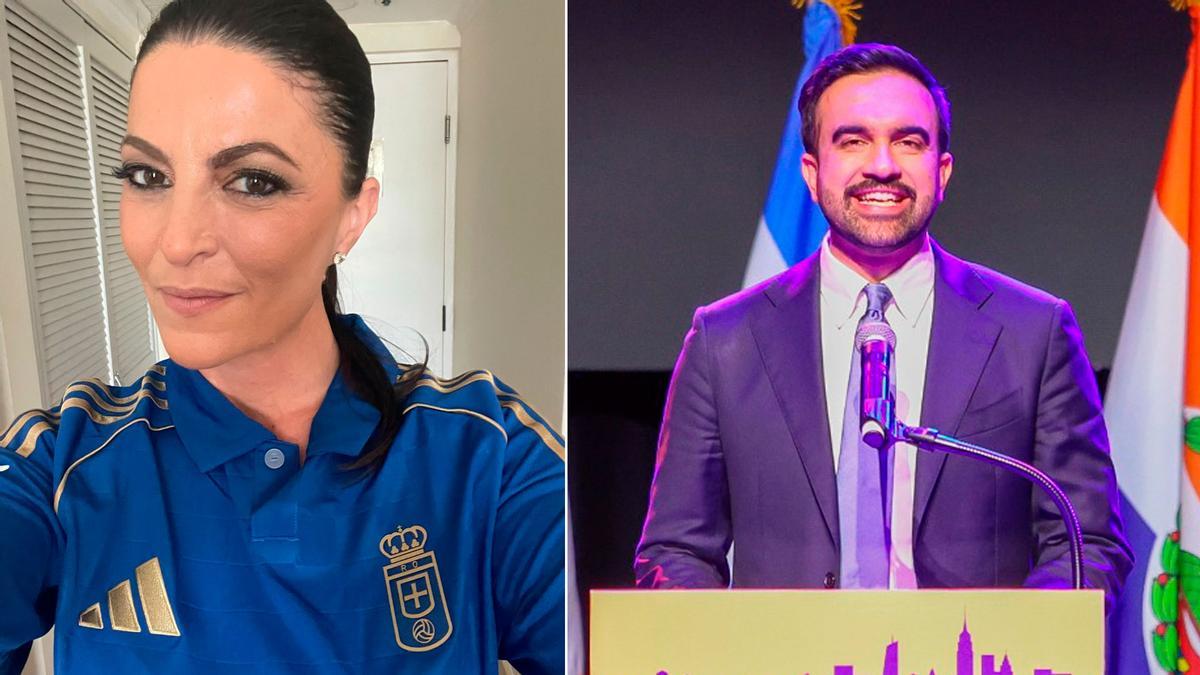 Macarena Olona (izquierda) y Zohran Mamdani (derecha), alcalde Nueva York