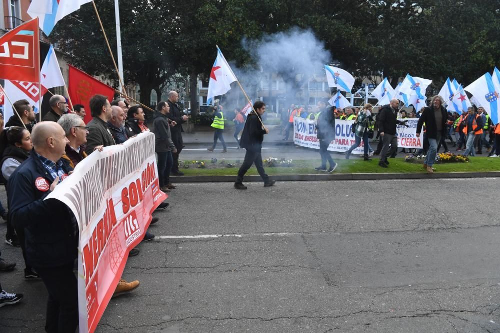 Protesta de trabajadores de Alu Ibérica