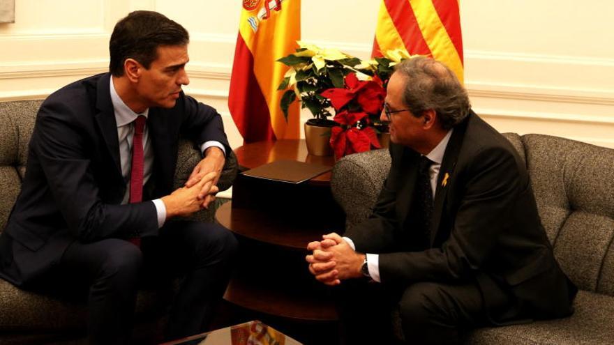 Quim Torra i Pedro Sánchez.