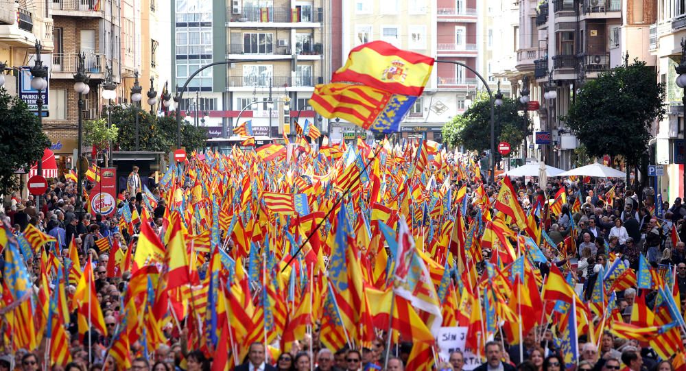 Manifiestación en València contra los 'països catalans'