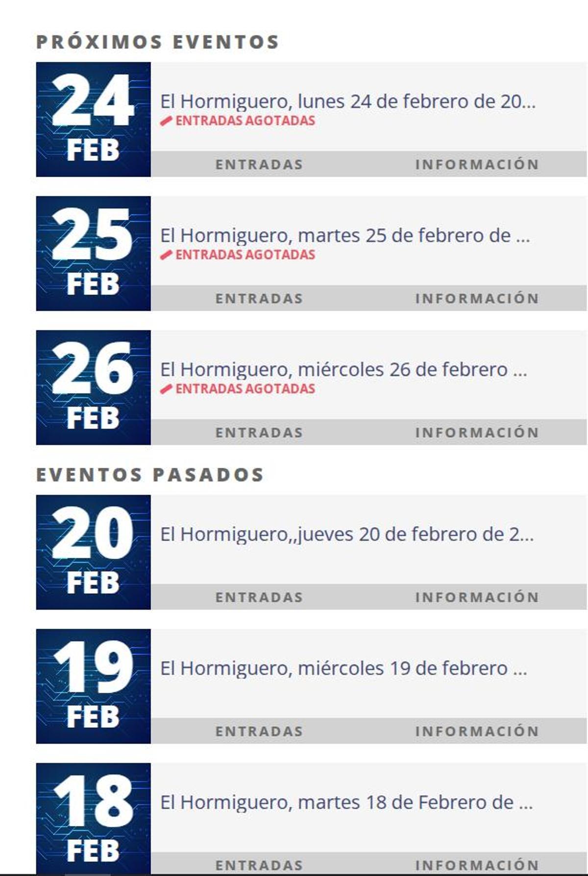 Asiste de público al programa de Pablo Motos.