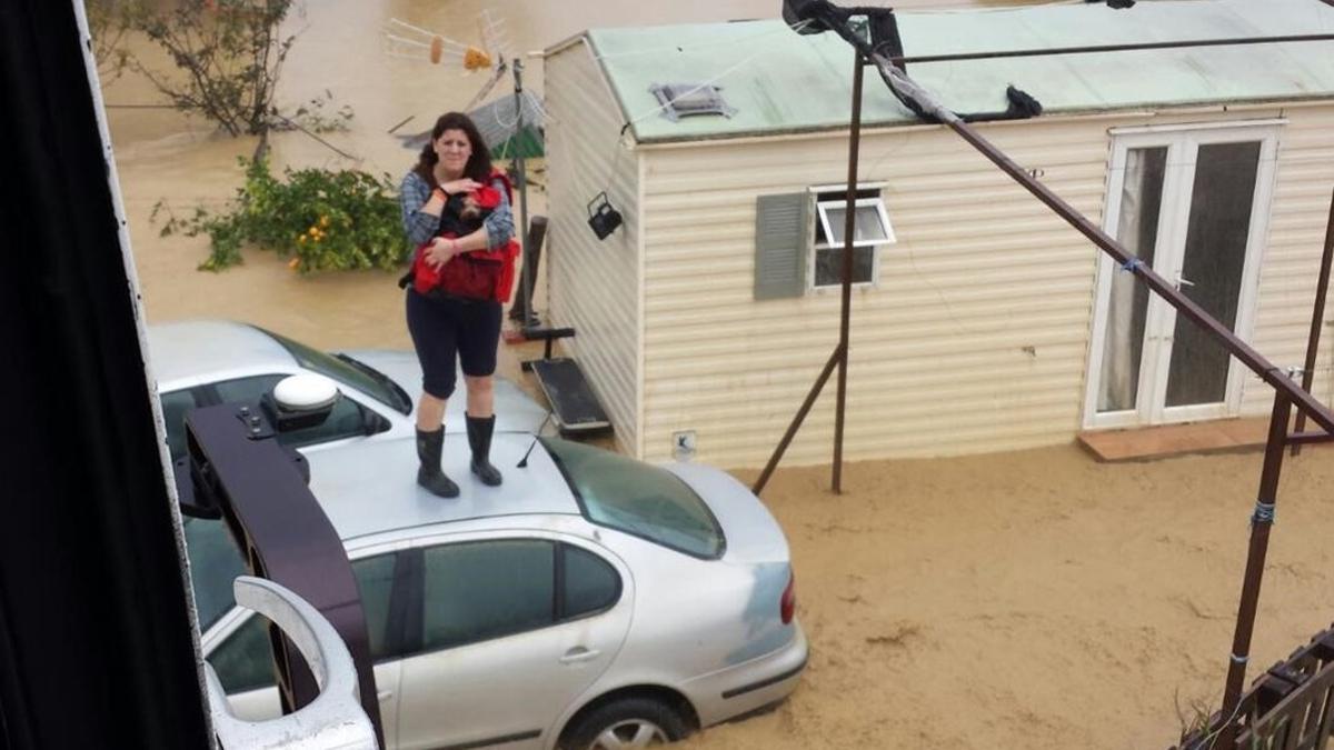 Fotografía facilitada por la Guardia Civil de las inundaciones en Málaga.