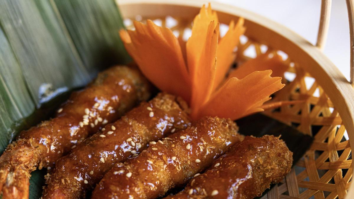 Las colas de langostino de Thai Retiro (Madrid).