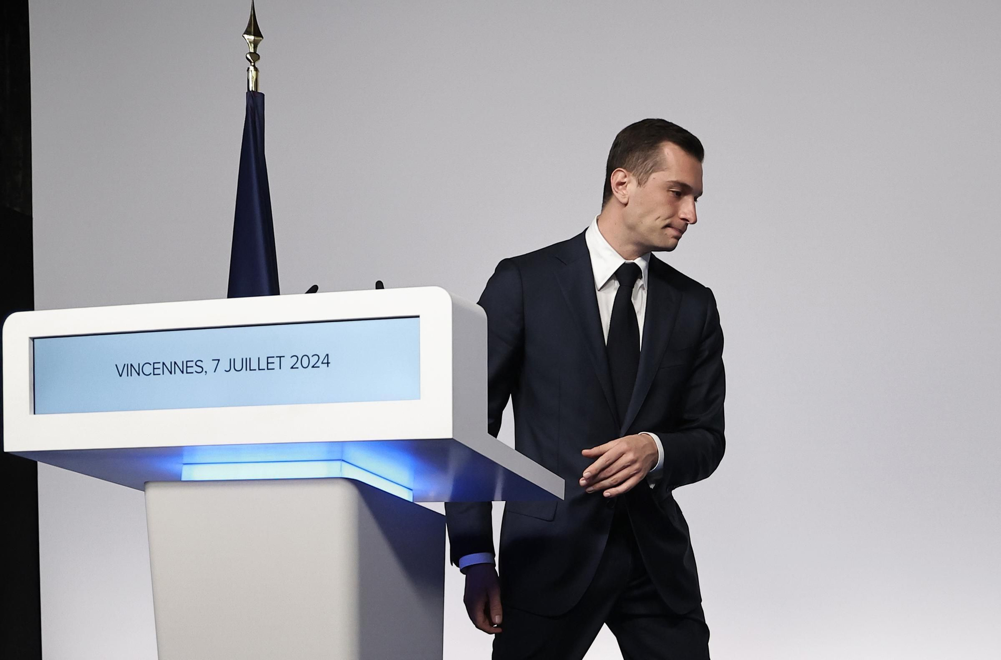 France's far-right National Rally supporters react after second round of legislative elections