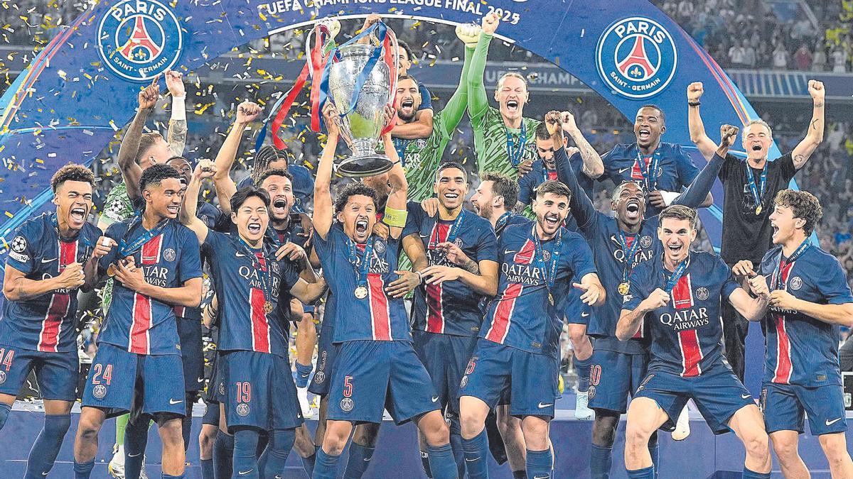 El PSG alzó la Champions sin Mbappé, Messi y Neymar