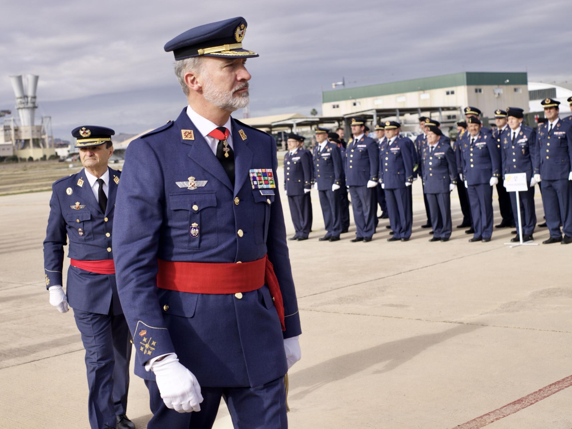 El Rey Felipe VI en la base militar de Alcantarilla