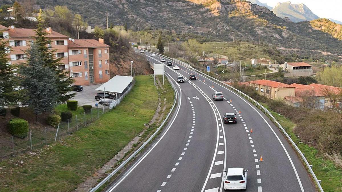 Circulació ahir a la tarda al nord de Berga