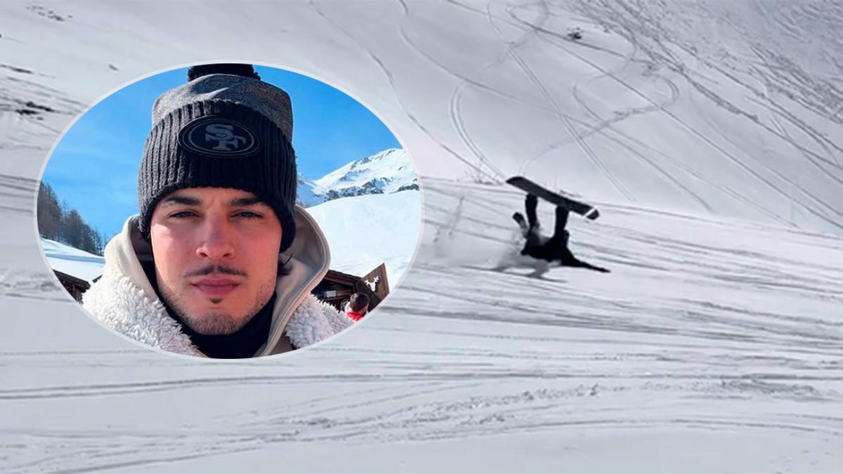 Mar Flores, muy pendiente de Carlo Costanzia tras su aparatosa caída en la nieve: “La rodilla…”