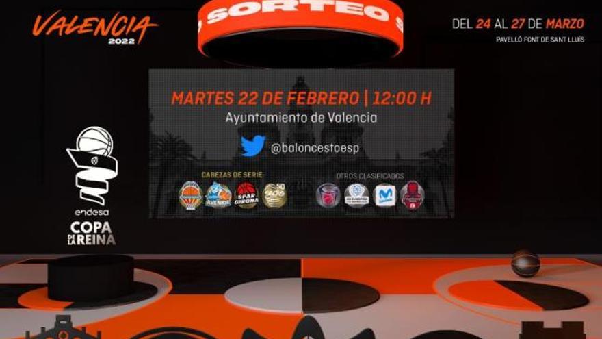 El Ayuntamiento de València acogerá el martes el sorteo de la Copa de la Reina
