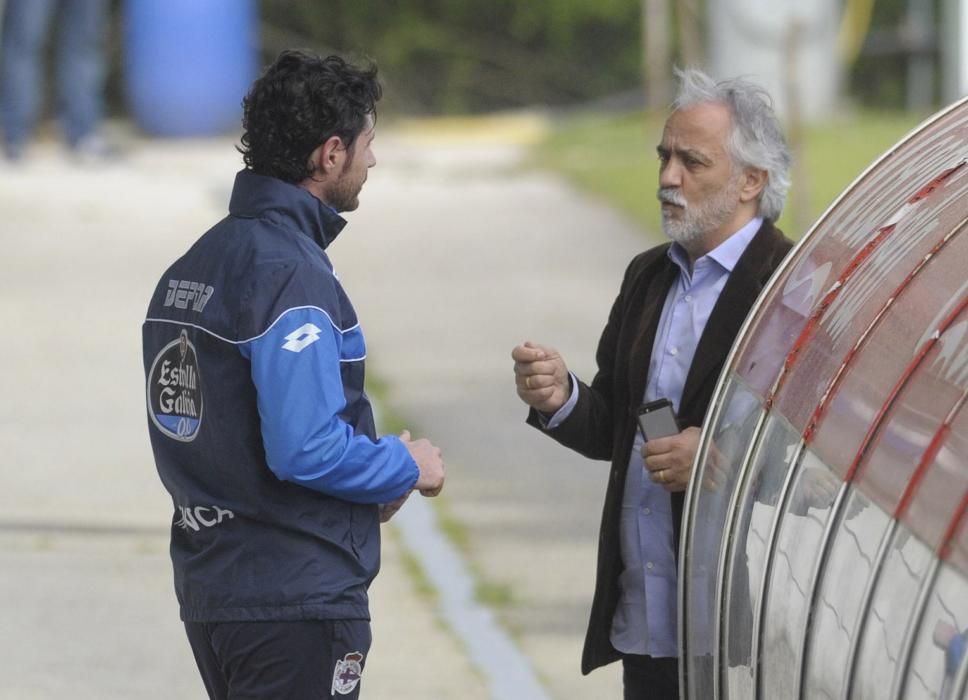 Sesión del Dépor antes del duelo ante el Getafe