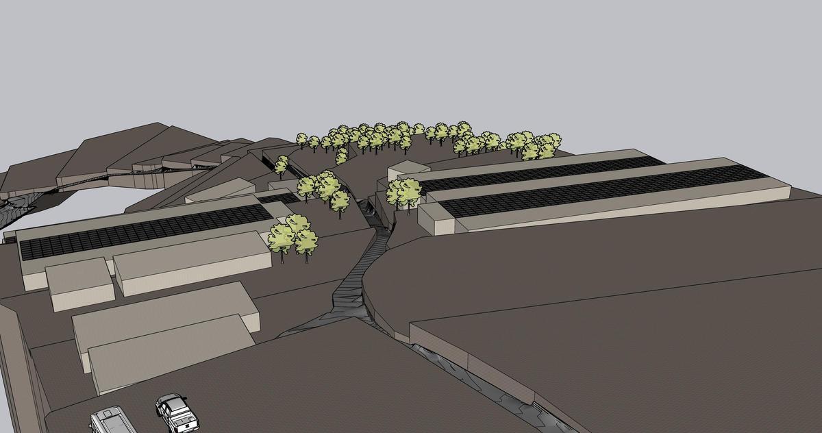 Infografía del nuev complejo Tierra Azul