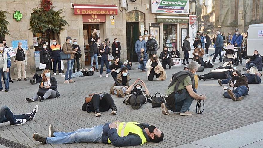 Manifestación en Pontevedra por las pérdidas económicas del Covid-19. | | RAFA VÁZQUEZ