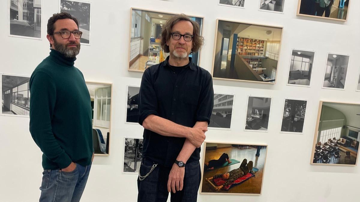 Gregori Civera y Jorge Ribalta, en la exposición 'Febre de la matèria'.