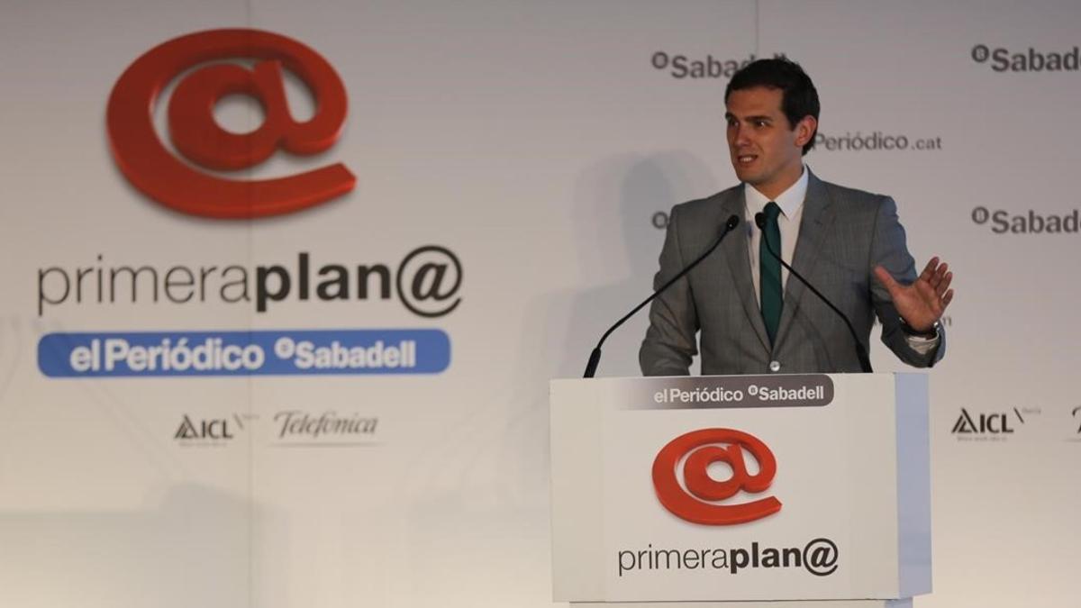 Albert Rivera, en el foro de Primera Plana.