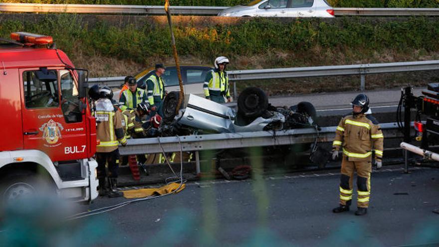 Tres jóvenes muertos en un accidente en la AP-9 en Vigo