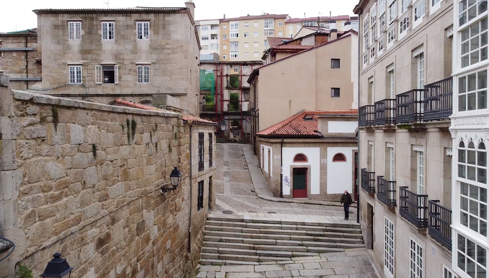 El Casco Viejo de Ourense languidece a vista de pájaro