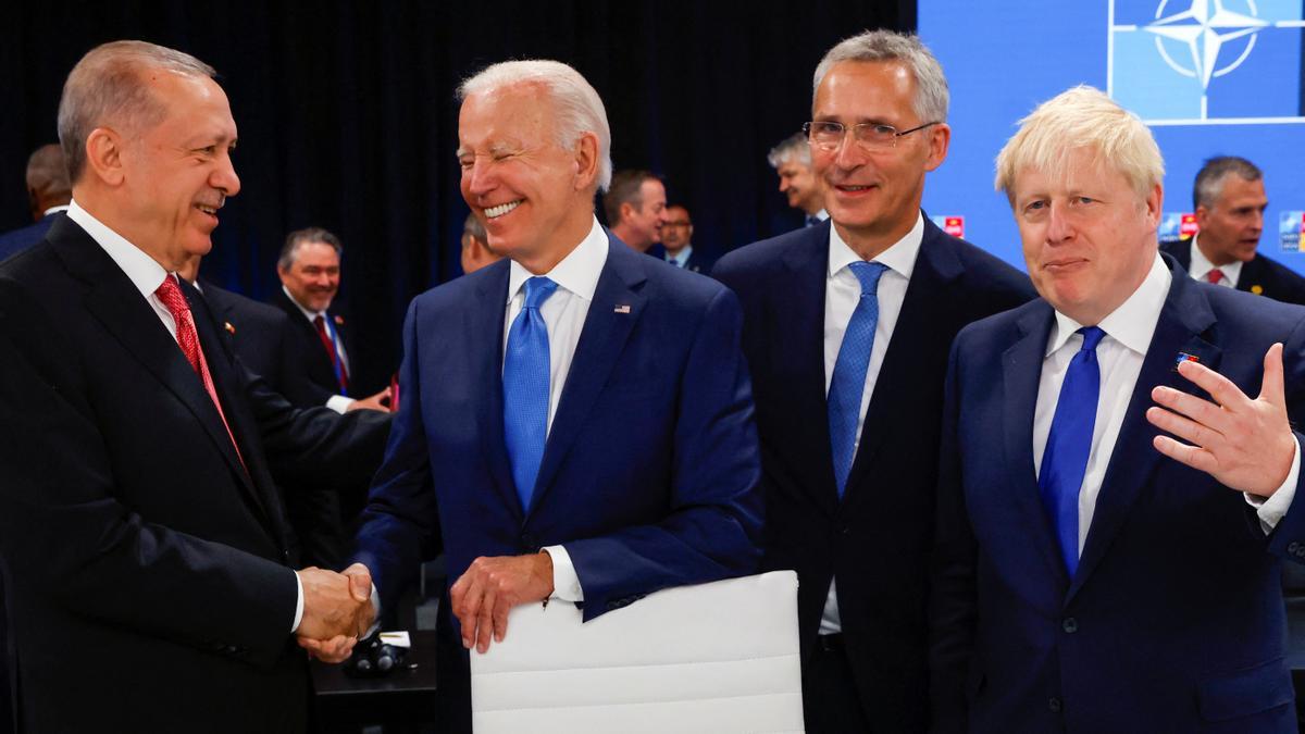 El presidente estadounidense, Joe Biden en la cumbre de la OTAN.