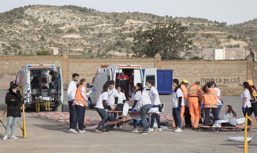 Simulacro de la Escuela de Enfermería de Castelló